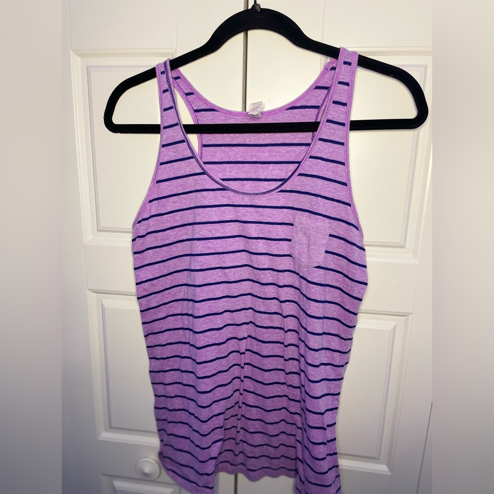 Purple Striped Under Armour Women's Tank Top